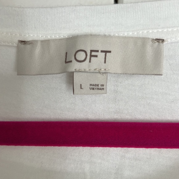 Loft Front Tie White short sleeve T-Shirt. Excellent condition - Picture 2 of 4